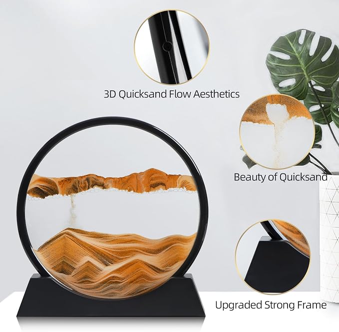 Moving Sand Art Liquid Motion, 3D Deep Sea Sandscape Color Quicksand Decor - Image 3
