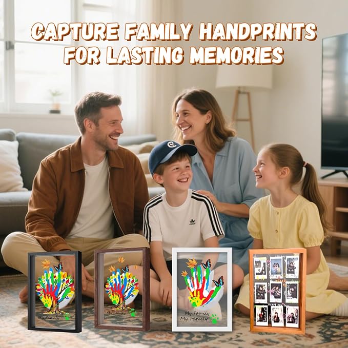 VidwanHome Family Handprint & Hand Casting Kit – DIY Keepsake Frame, Wooden - Image 5