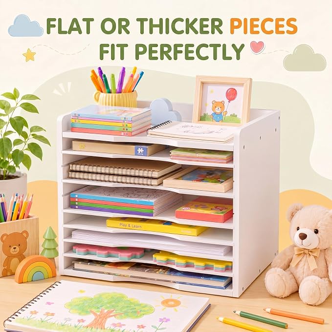 Ripeng White Bamboo Puzzle Holder Rack - Image 7