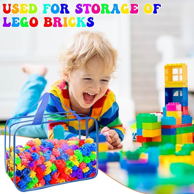 8 Packs XL Toy Storage Bags, Reusable Clear PVC Board Game Storage, Toy Storage - Image 6