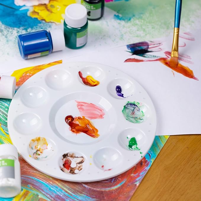 Mr. Pen- Round Paint Tray Palettes, 4 Pack | Plastic White Palettes - Image 9
