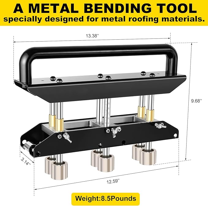 Three Station Edge Roller Bender 0-90° Bending Angle，Sheet Metal Bender Edge Roller 3 Station Design Edge Roller，Suitable for Sizes 29 to 22 Steel, Making 5/8 "to 4" (16 to 102 mm) Elbows