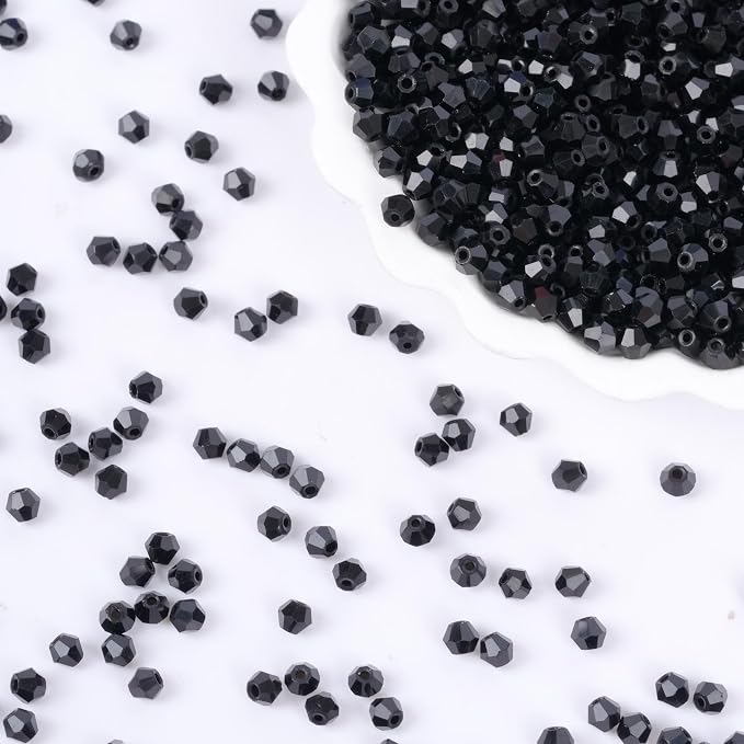 1000PCS Bicone Crystal Beads 4mm Glass Faceted Spacer Beads Bulk by Kalumy