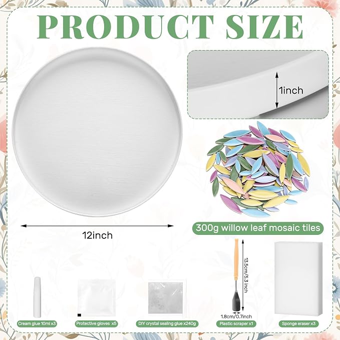 Humyoun DIY Ceramic Large Mosaic Tiles Tray - Image 2