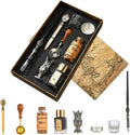 Joyeee Antique Wooden Pen and Ink Set, Sealing Stamp Kit by Joyeee