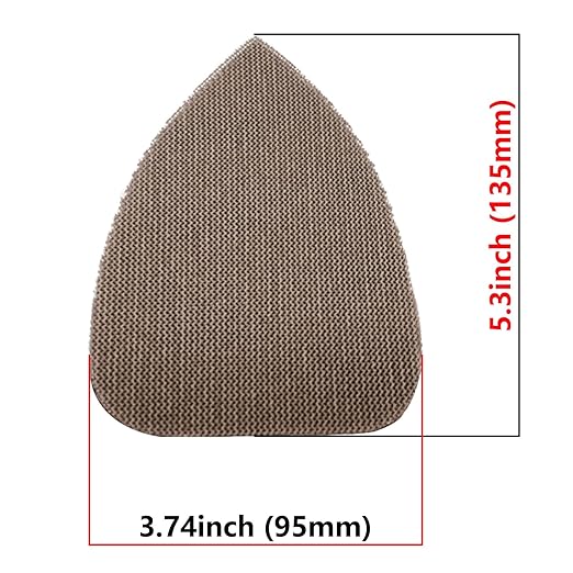 Mouse Mesh Sanding Sets, 1Pc Sanding Interface Pad and 50Pcs Sanding Paper 80 | 120 | 180 | 240 | 320 Grit Hook and Loop Sandpaper for Detail Sander -FMN51