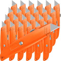 Reginary 20 Pcs Box Cutter Bulk Retractable Utility Knife Heavy Duty Aluminum Alloy Razor Knife for Cardboard Box Carton Opener for DIY, Factory, Home Office(Orange)