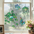 Original Hand Drawn Window Cling Film Stained Glass Border, Double Sided by ChicSkin