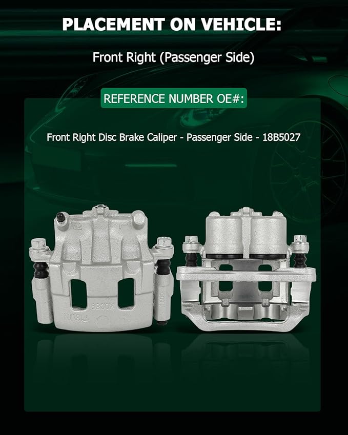 SCITOO Front Right(Passenger Side) Brake Caliper With Bracket 18B5027 Compatible For Ford Edge 2007-2009