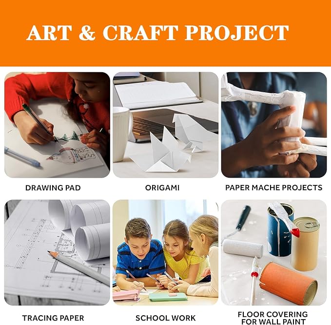 9"x12" White Paper for Art Craft 100 Sheets Drawing Paper for Sketching - Image 6