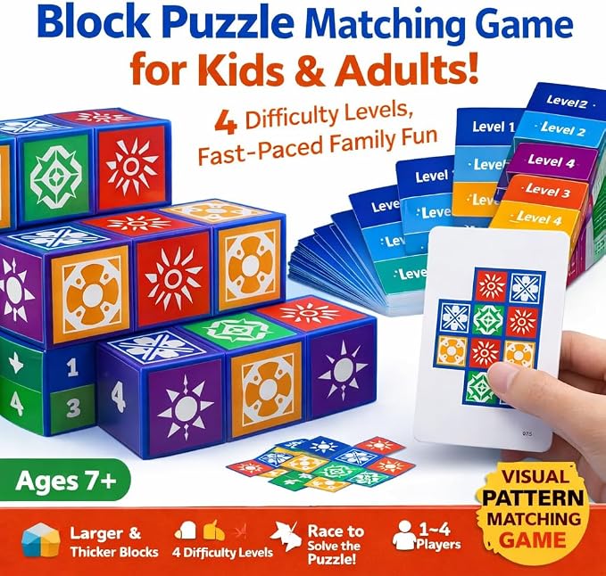 Puzzle Matching Games, Block Puzzle Games, Visual Recognition Matching Board - Image 2