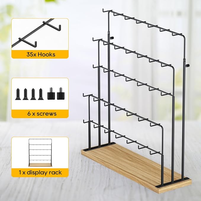 ORLESS Jewelry Display for Vendors, Earring Display Stand for Selling, Necklace - Image 7