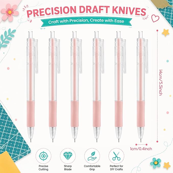 6 Pieces Art Cutting Tools Knife Pen Craft Paper Cutter Pen Carving Tools - Image 2