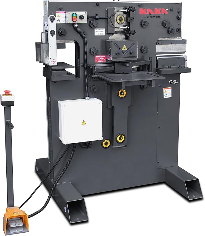 KAKA INDUSTRIAL Hydraulic Ironworker M-55 4 stations 55 ton Capacity punching shearing bending machine 220V-60HZ-3PH