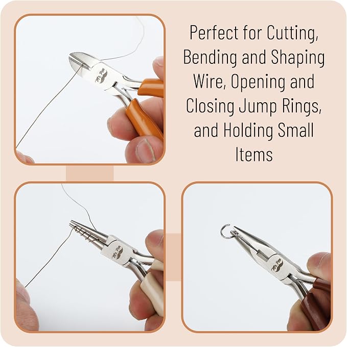 Mr. Pen- Pliers for Jewelry Making, 3 Pack, Chain Nose | Round Nose Pliers Set - Image 5