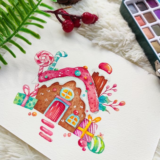 Artecho Watercolor Paint Set 72 Colors, Travel Watercolor Set - Image 6