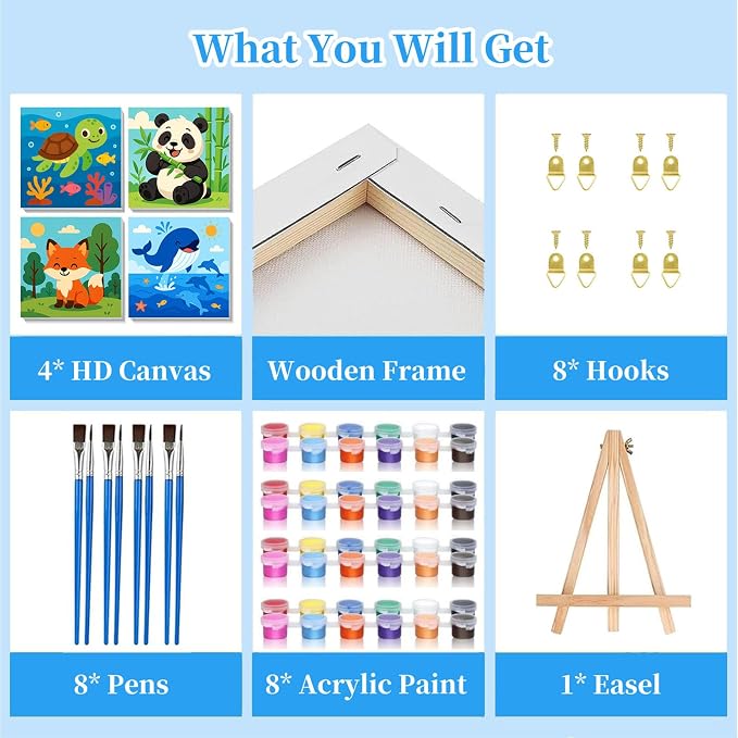 Arttoplus 4 Pack Paint by Numbers Kit - Image 6