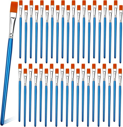1/2 inch Flat Paint Brushes for Acrylic Painting, Watercolor, Face Body Art by GACDR