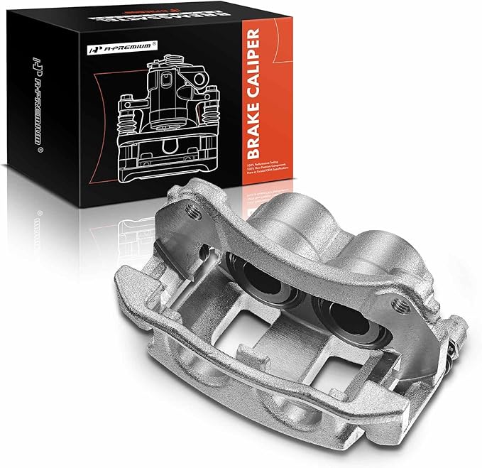 A-Premium Disc Brake Caliper Assembly with Bracket Compatible with Select Chevy, Pontiac and Saturn Models - Equinox 2005-2006, Vue 2004-2007, Torrent 2006 - Front Left Driver Side