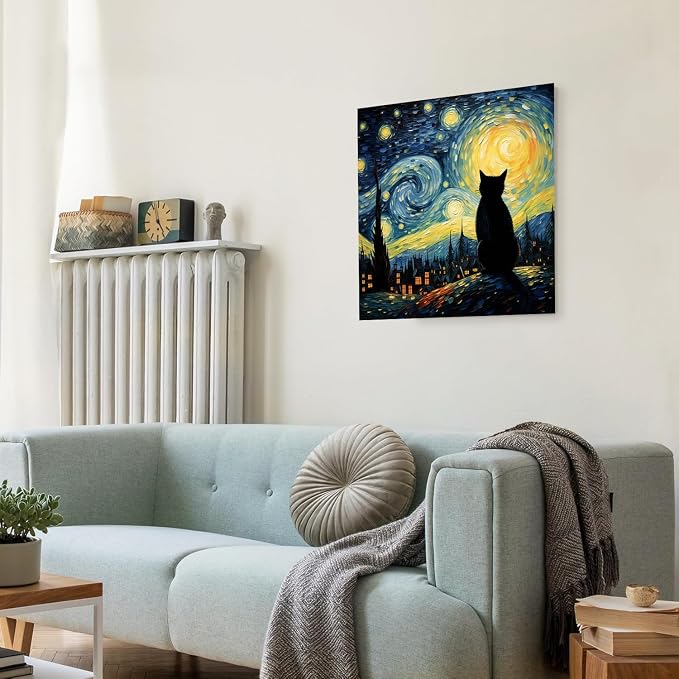 VeGuude Cat Diamond Art Kits for Adults-Starry Night Diamond Painting Kits for - Image 6