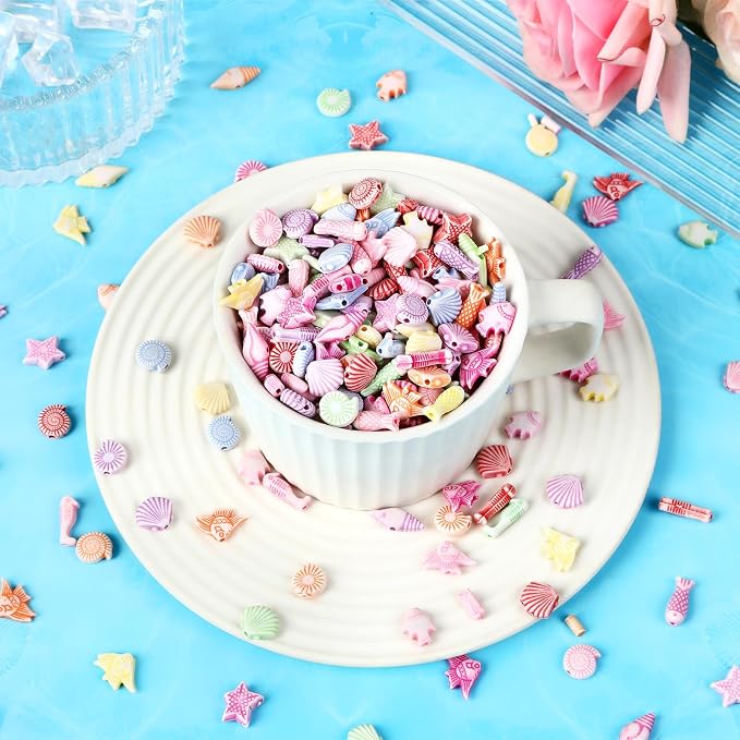 Augshy 700pcs Summer Ocean Shell Beads, Sea Seashell Beads - Image 3