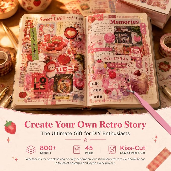 Tmtains 45 Sheets Japanese Sticker Book - Image 5