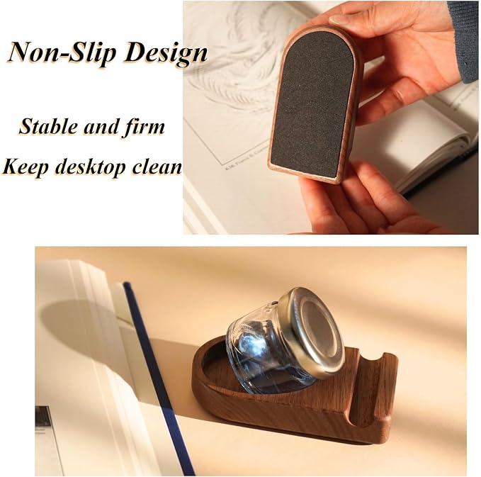 Upgrade Wooden Tilting Calligraphy Pen Holder - Image 3