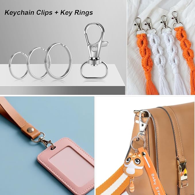 523PCS Keychain Making Kit, Keychain Making Supplies Including Keychains Clips - Image 6