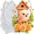 3D Bird Polymer Clay Mold Bird House and Owl Silicone Molds by Unknown