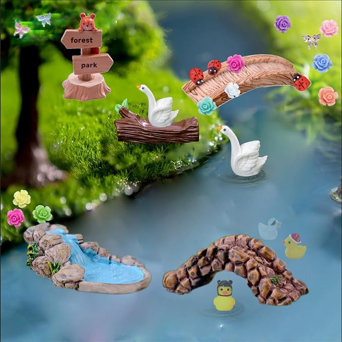 U-Zimikee 45 Pcs Resin Mini Garden Accessories - Image 3