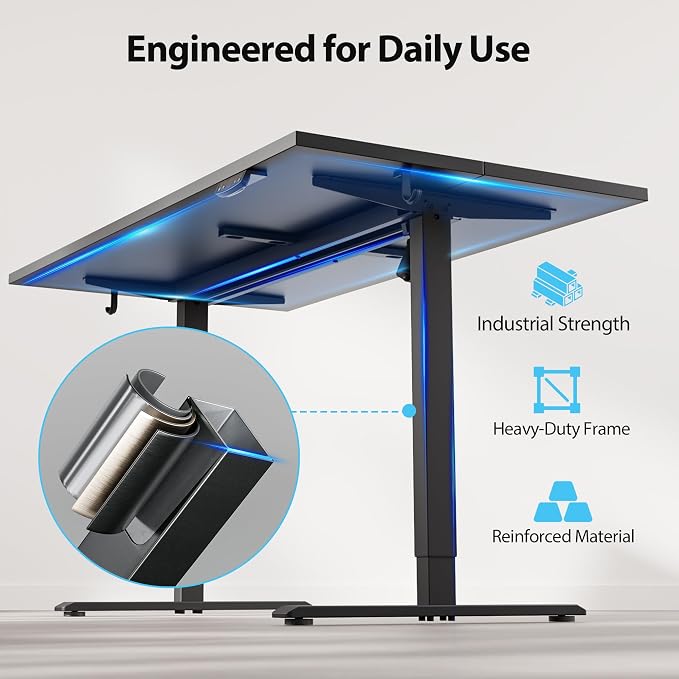 Agilestic Electric Standing Desk, 48 x 28 Inches Height Adjustable Desk - Image 5