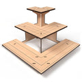 DS THE DISPLAY STORE Corner Natural Wooden Tiered Display Stand by DSTheDisplayStore