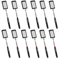 Lan-He Telescoping Inspection Mirror with 2 LED Lights extendable Machine Tool Inspection Mirrors 360 Swivel for Extra Viewing Dead Angle,Line of Obstacle Area Mechanic Automotive Gifts (12pcs)