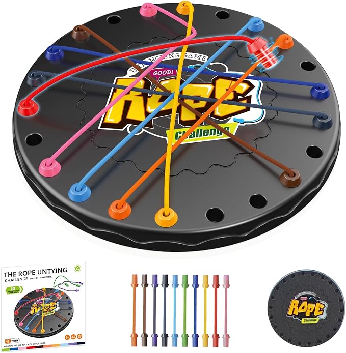 lartoys Rope Untangling Puzzle Game, Mini Travel Size Educational Strategy by Lartoys