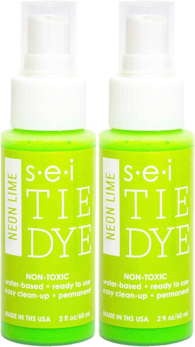 S.E.I. Neon Lime Tie Dye Spray Bottle: 2oz. Non Toxic Fabric Dye Spray by SEI