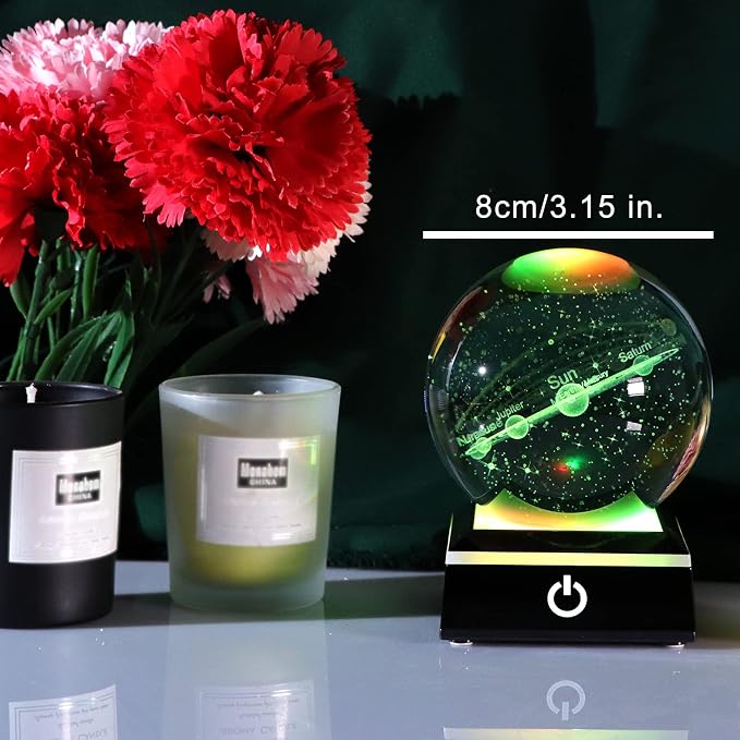 3.15" K9 Crystal 3D Solar System Ball - Image 4