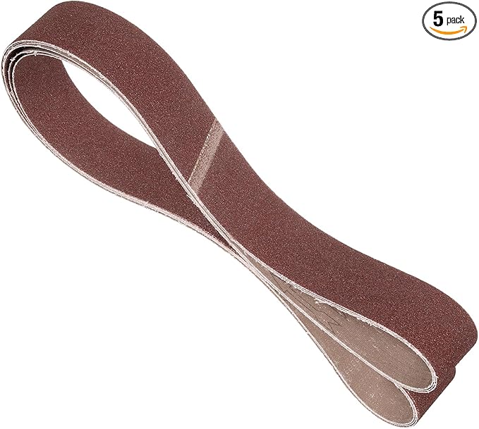 5 Pcs Sanding Belts 2 x 82 Inch 60 Grit Aluminum Oxide Abrasive Sandpaper for Belt Sander Metal Grinding Wood Working Weld Rust Removal