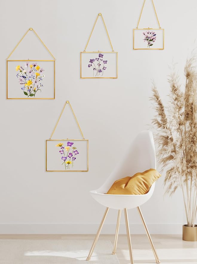 REDHUGO Hanging Pressed Flower Frame Handmade, Double Glass Picture Frame - Image 3