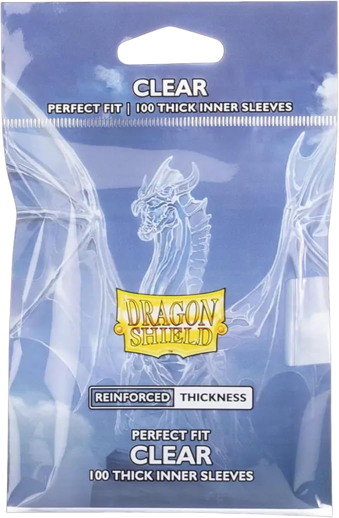 Dragon Shield - Standard Perfect Fit Thick Inner Sleeves - - Clear by DragonShield