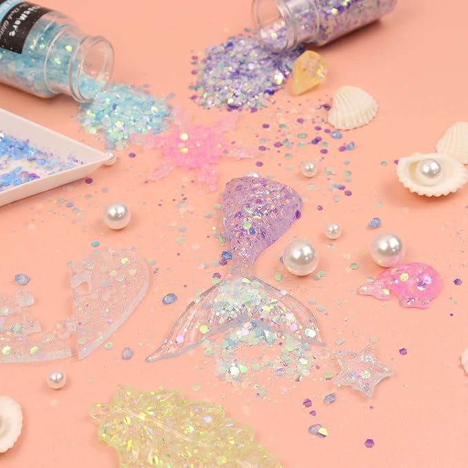 Glow in the Dark Glitter, 12 Colors Chunky Glitter - Image 4