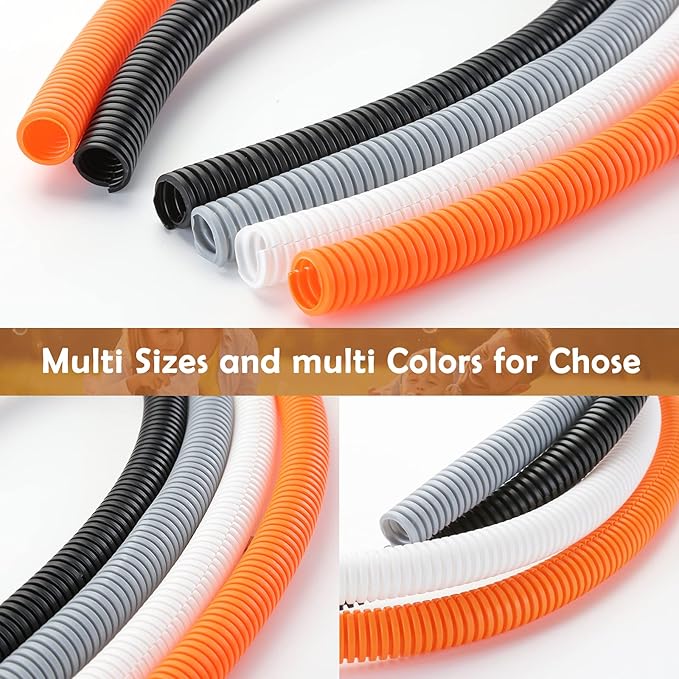 ZhiYo 20FT 1/2” Wire Loom Split Tubing Auto Wire Conduit Flexible Cover | High - Image 6