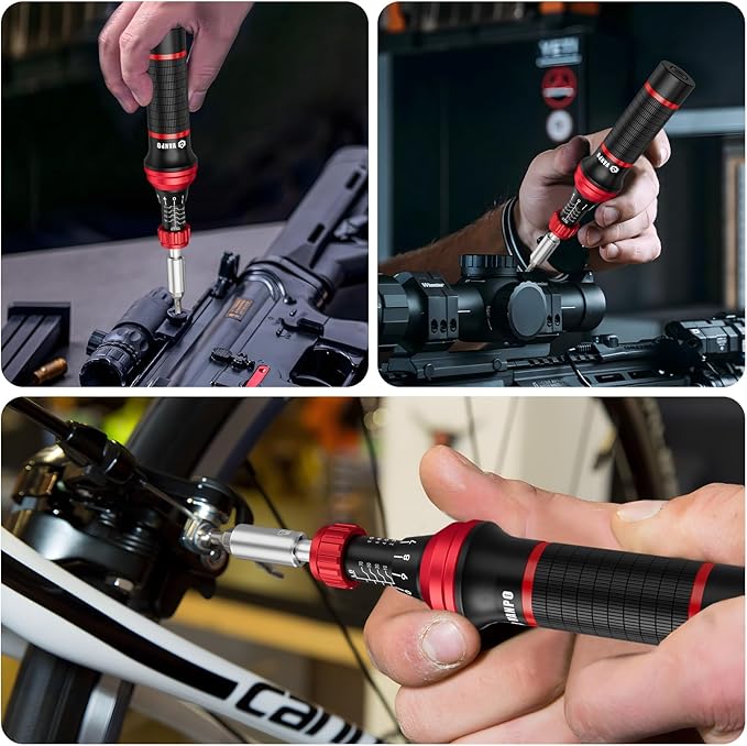 Torque Screwdriver, 64 Pcs 10-80 Inch Pound Torque Screwdriver Set with T-bar Handle, Flat, Hex, Torx, and Bits,Torque Wrench Screwdriver for Tools, Bike Repairing and Mounting