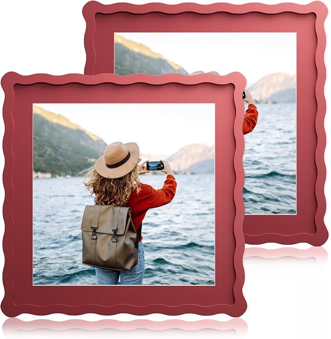 12x12 Wavy Picture Frame With Mat by Unknown