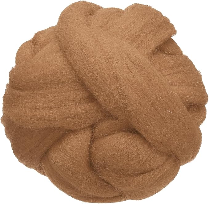 uxcell 3.53oz Wool Roving Yarn, Needle Felting Wool Fiber DIY Craft Needle Wet by uxcell