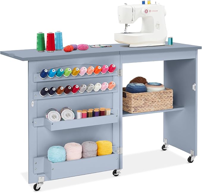 Best Choice Products Folding Sewing Table Multipurpose Craft Station & Side Desk by Unknown