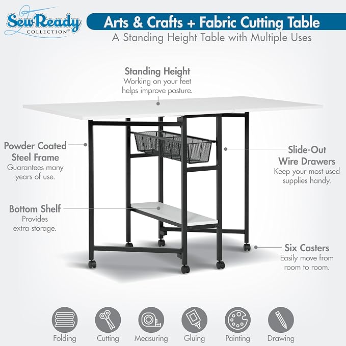 Studio Designs Sew Ready Fabric Cutting Standing Table - Image 2