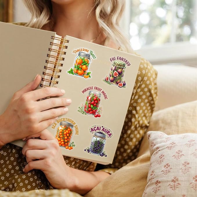 50Pcs Unique Transparent Fruit Stickers - Image 5