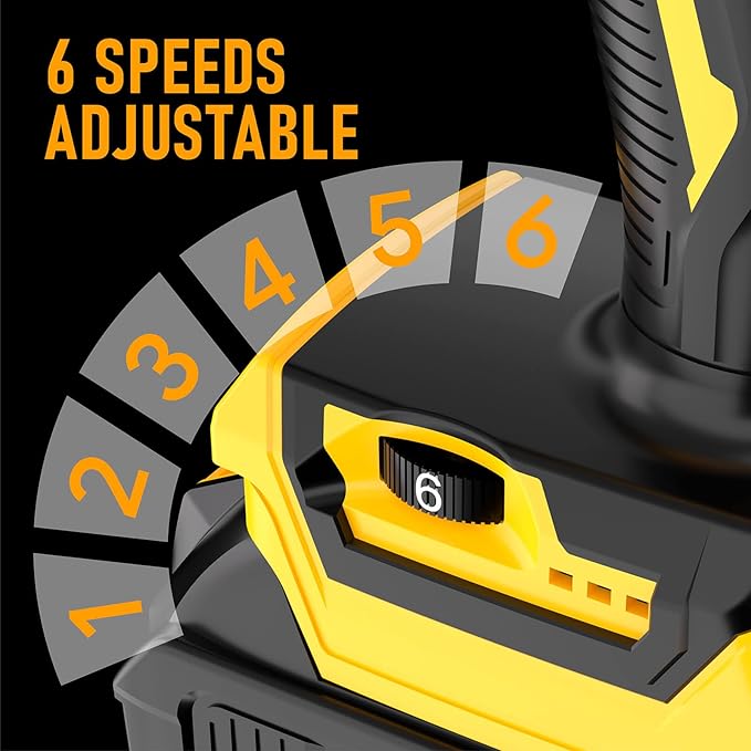 Cordless Caulking Gun Compatible with DeWalt 20V Max Battery (Tool Only) 10oz Electric Caulking Gun with Anti-Drip, 6-Speed,LED Light – Ideal for Sealing, Filling & Repairing Windows, Bathrooms
