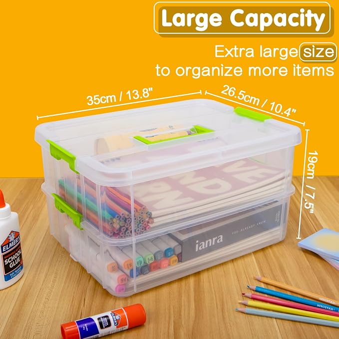TERGOO 2 Layer Plastic Storage Containers - Image 2
