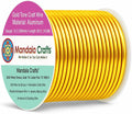 Mandala Crafts 13 Gauge Gold Tone Anodized Aluminum Craft Wire, 60 FT | Colored by MandalaCrafts